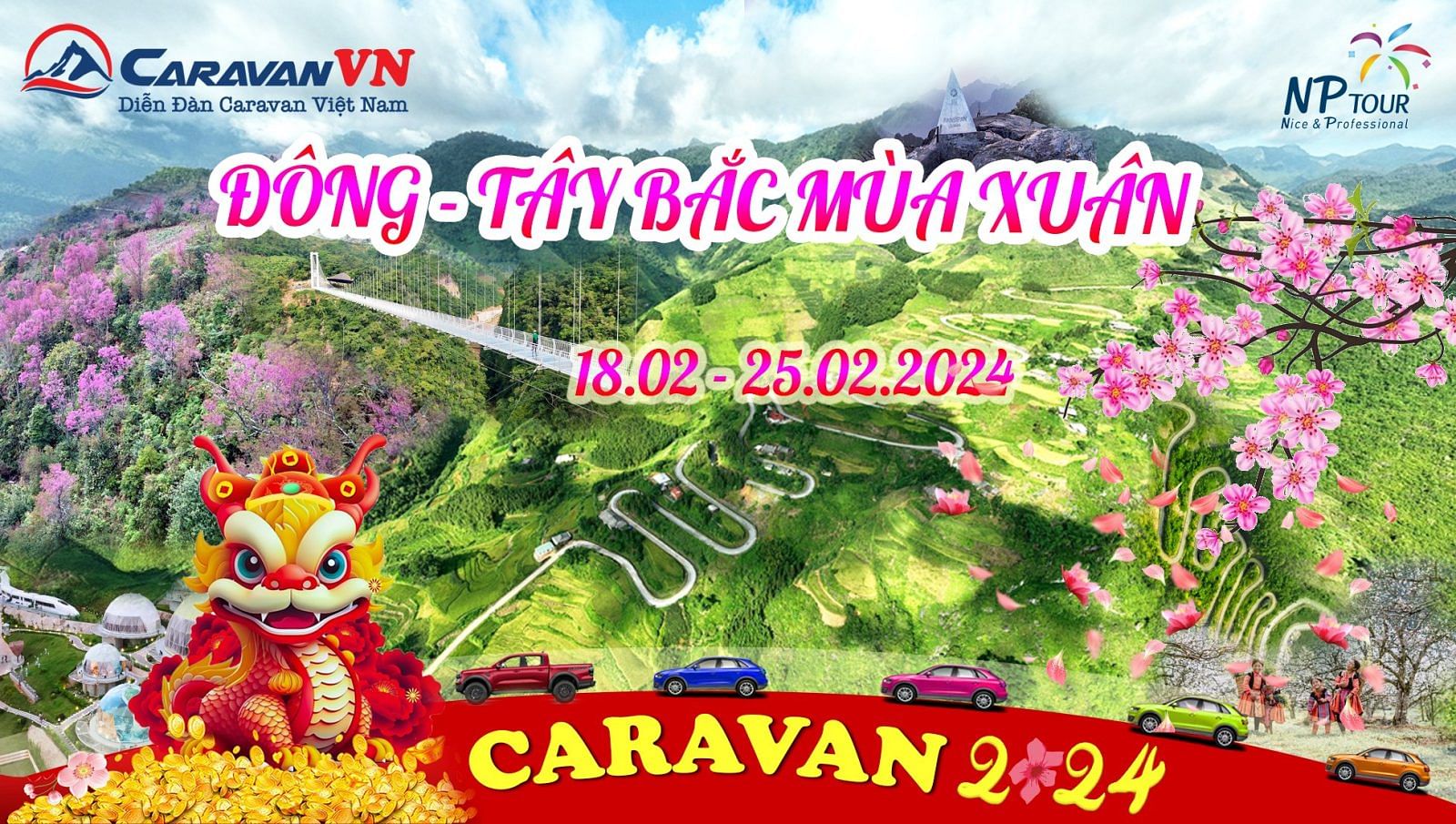 Caravan Dong Tay Bac Mua Xuan 2024 NP tour-decal